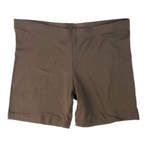 Sexy Basics Yoga Bike Boy Shorts Underwear Spandex Stretch Brown Sz M